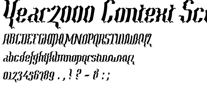 Year2000 Context Scrambled font